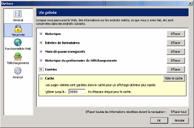 Internet Explorer: Options Internet